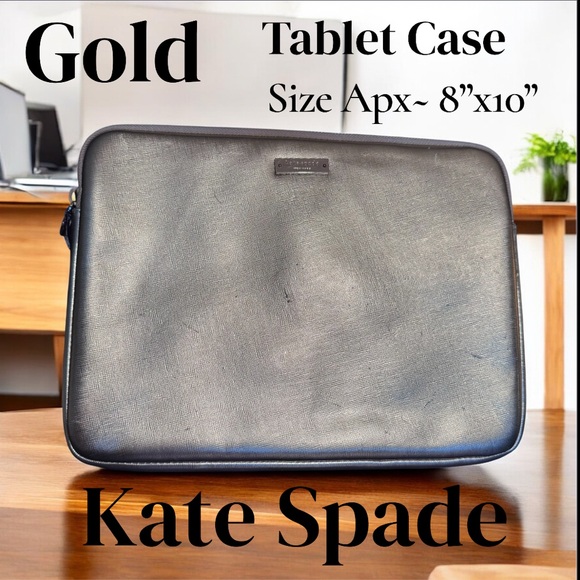 SALE 🔥 Kate Spade Gold Tablet Case ~ READ - Picture 1 of 6